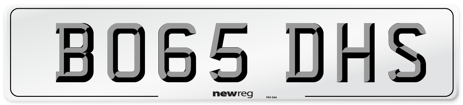 BO65 DHS Number Plate from New Reg